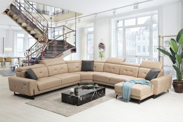 Ecksofa U-Form Sitzmöbel Designer Sitzmöbel Modern Sofa Couch Polster