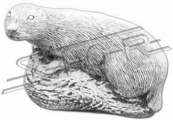 Garten Dekoration Frettchen Terrasse Stein Figuren Figur Statue