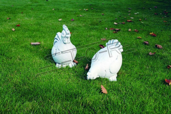 Garten Dekoration Huhn Terrasse Stein Figuren Figur Deko Statue