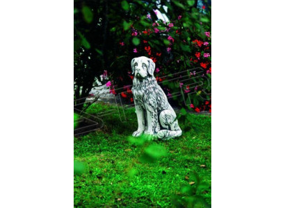 Garten Dekoration Hund Statue Skulptur Figuren Grau Skulpturen Designer
