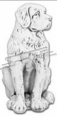 Garten Dekoration Hund Statue Skulptur Figuren Grau Skulpturen Designer