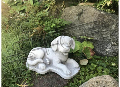 Garten Dekoration Hund Stein Terrasse Figur Figuren Dekorative Statue Weiß