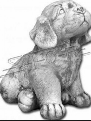 Garten Dekoration Hund Terrasse Stein Figur Weiß Figuren Dekorative Statue