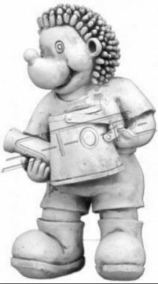 Garten Dekoration Igel Terrasse Stein Figuren Figur Deko Statue Skulptur