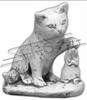 Garten Dekoration Katz & Maus Statue Skulptur Figuren Skulpturen