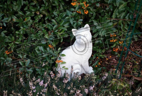 Garten Dekoration Katze Terrasse Figuren Stein Figur Statue Dekorative
