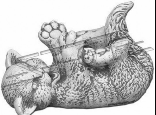 Garten Dekoration Katze Terrasse Stein Dekorative Figuren Figur Statue