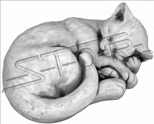 Garten Dekoration Katze Terrasse Stein Figuren Figur Deko Statue