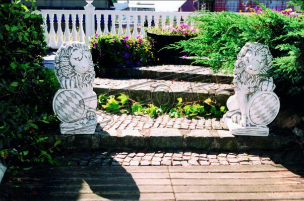 Garten Dekoration Löwe Natur Statue Skulptur Figuren Skulpturen Designer
