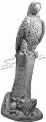 Garten Dekoration Papagei Terrasse Stein Figuren Figur Deko Statue