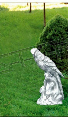 Garten Dekoration Papagei Terrasse Stein Figuren Figur Statue