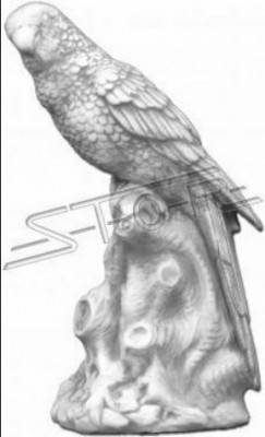 Garten Dekoration Papagei Terrasse Stein Figuren Figur Statue