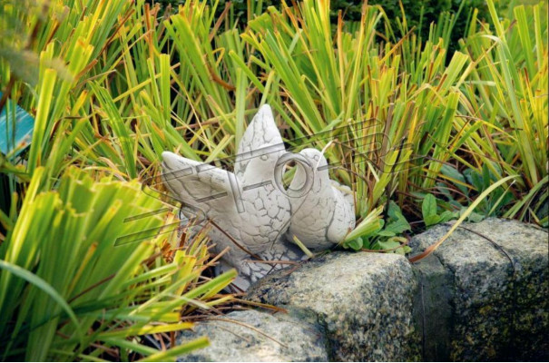 Garten Dekoration Tauben Terrasse Stein Figuren Figur Statue Skulptur