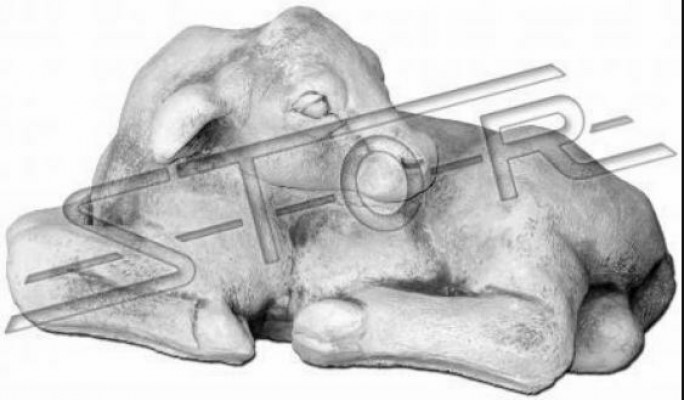 Garten Kuh Dekoration Stein Figur Terrasse Deko Weiß Statue Natur Skulptur