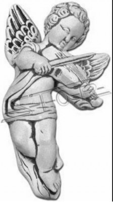 Gartenfigur Engel Fontaine 25cm Teichfigur Menschen Steinguss