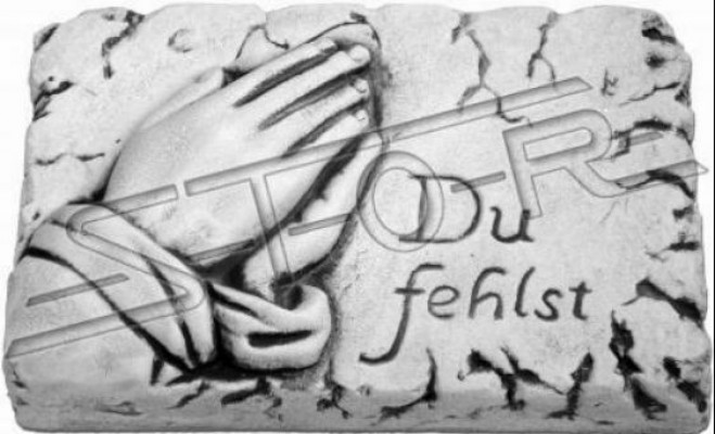 Grab Text Du Fehlst Grabschmuck Stein Dekoration Figur Statue Buch