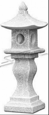 Japanischer Garten Haus Dekoration Statue Figuren Figur Natur Weiß Statuen