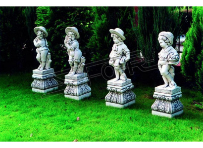Junge 70cm Figur Statue Figuren Skulptur Statuen Garten Weiß Dekoration