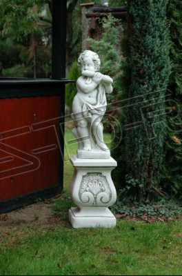 Junge 70cm Figur Statue Figuren Skulptur Weiß Statuen Garten Dekoration