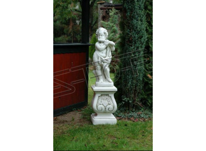 Junge 70cm Figur Statue Figuren Skulptur Weiß Statuen Garten Dekoration