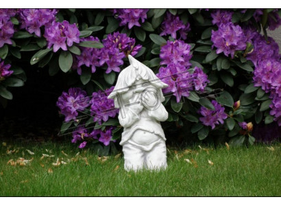 Junge Sitzende Dekorative Figur Statue Figuren Skulptur Statuen Garten