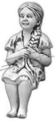 Mädchen Sitzende Figur Statue Figuren Skulptur Dekorative Statuen Garten