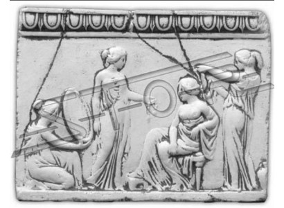 Relief Damen Antike Kunst Wandrelief Wand Bild Bilder Stein Platte