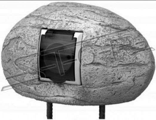 Stein für Steckdose Außen Steckdoesen Dekoration Deko Garten