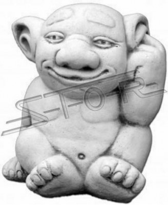 Troll 18cm Skulptur Design Figur Statue Garten Dekorative Figuren Statuen