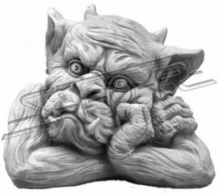 Troll 18cm Skulptur Design Figur Statue Garten Figuren Statuen