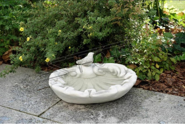 Vogel Tränke Skulptur Dekor Design Figur Statue Garten Figuren Statuen