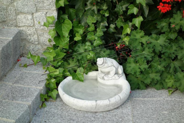 Vogel Tränke Skulptur Design Figur Statue Dekor Garten Figuren Statuen