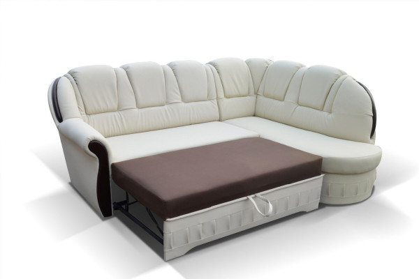 Klassische Ecksofa Schlafsofa Couch Polster Eckgarnitur Ecksofa Textil