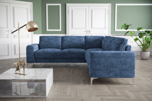 Couch Ecksofa Textil Wohnzimmer Design Modern L-Form Türkis Möbel Luxus Sofas