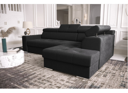 Ecksofa L Form Couch Polsterung Wohnzimmer Couchen Sofas Modern Schwarz Design