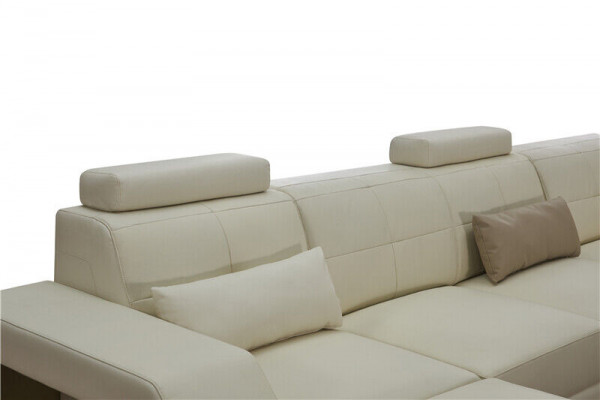 Ecksofa Ledersofa Big U Form Wohnlandschaft Sofa Couch Garnitur