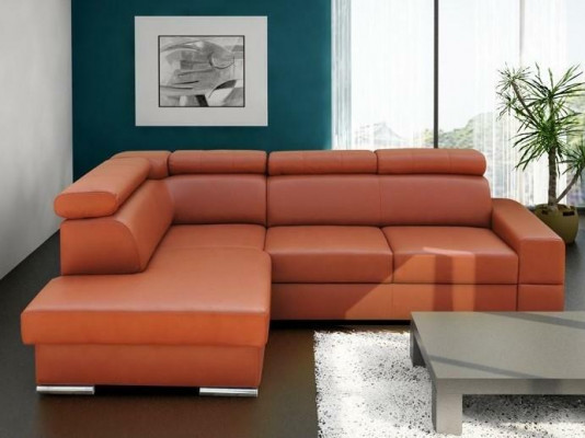 Hochwertiges Wohnzimmersofa Ecksofa L-Form Bett Funktion Textil Modern Couchen