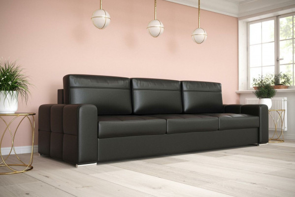 Polster Modern Textil Stoff Sofas Dreisitzer Sofa 3 Sitzer Bettfunktion Design