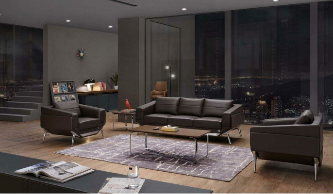 Sofagarnitur 3+1 Sitzer Set Design Sofas Polster Couchen Kunstleder Relax