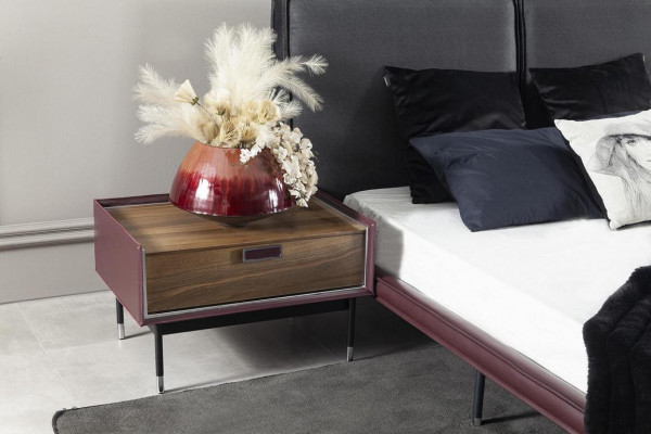 Glas Kleiderschrank Schlafzimmer Bett Nachttische 4tlg. Set Komplett