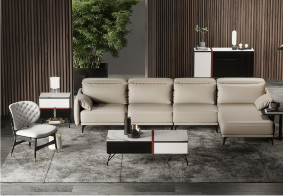 Designer Ledersofa Ecksofa Polster Eck Couch Sitz Eck L Form Garnitur Sofa Neu