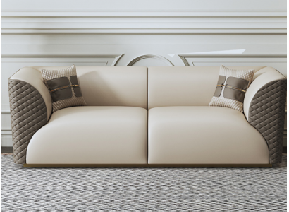 Sofa Dreisitzer Couch Klassische Neu Polster 3 Sitzer Deko Leder Couchen