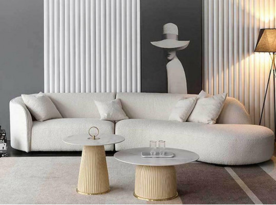 Sofa L-form Sofa Wohnlandschaft Relax Sitz Design Couch Lounge Sofas Textil Neu