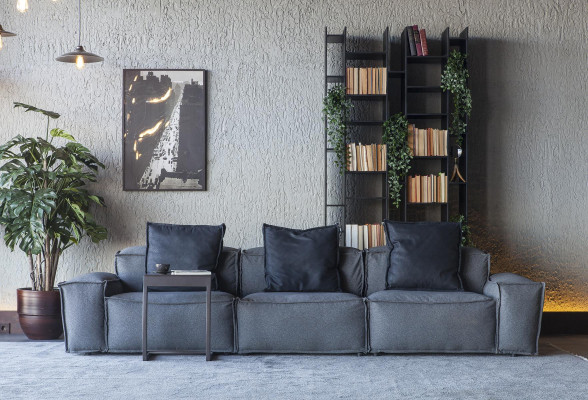 Gemütliche Couch Wohnzimmer 300cm Big Sofa Couchen Sofas Stoffsofa Textil
