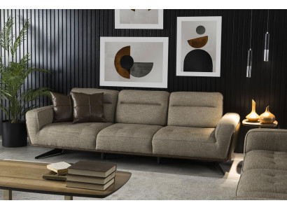 Gemütliche Couch 260cm Big Sofa Couchen Sofas Stoffsofa Textil Wohnzimmer