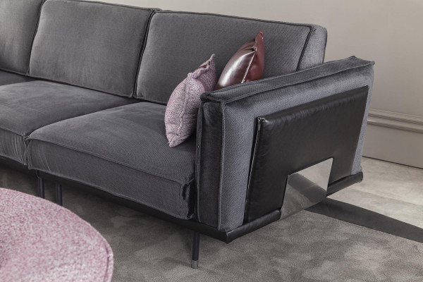 Big Sofa 330cm Stoff xxl Couch Stoffsofa Polster Sitzpolster Möbel Textil