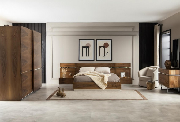 Schlafzimmer Sets Möbel Bett Nachttische Kommode Hotel Qualität 5tlg