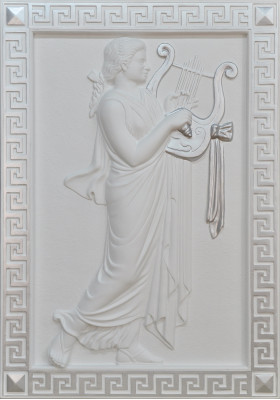 Musik Wandrelief Antik Stil Relief Wand Gemälde Antike Handarbeit Gott Bild Neu