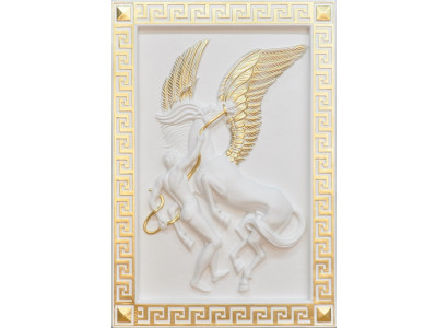 Pegasus Wandrelief Antik Stil Relief Wand Gemälde Antike Handarbeit Bild Pferd