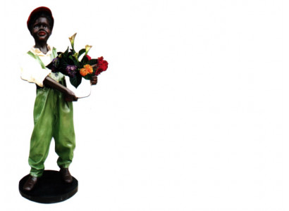 Design Blumenhändler Figur Statue Skulptur Figuren Skulpturen Dekoration 7059